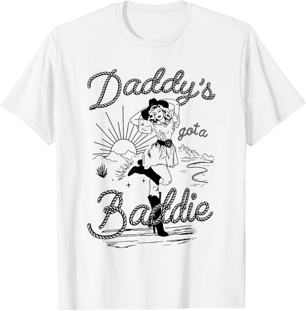 Daddy’s Got A Baddie Funny Cowgirl Vintage T-Shirt