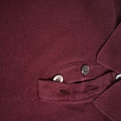 Eddie Bauer Men’s Polo Sweater MT Medium Tall Burgundy Long Sleeve Knit Cotton