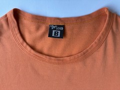 Complexo B Hand Print Graphic Crew T-Shirt Orange Brazil Catholic Religious
