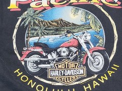 Vintage 90s Harley Davidson T Shirt Mens Large Eagle Pacific Honolulu Hawaii USA
