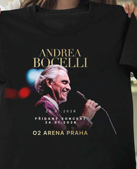 Andrea Bocelli in Concert – January 23 & 24, 2026 Black Shirt S-5XL CS173