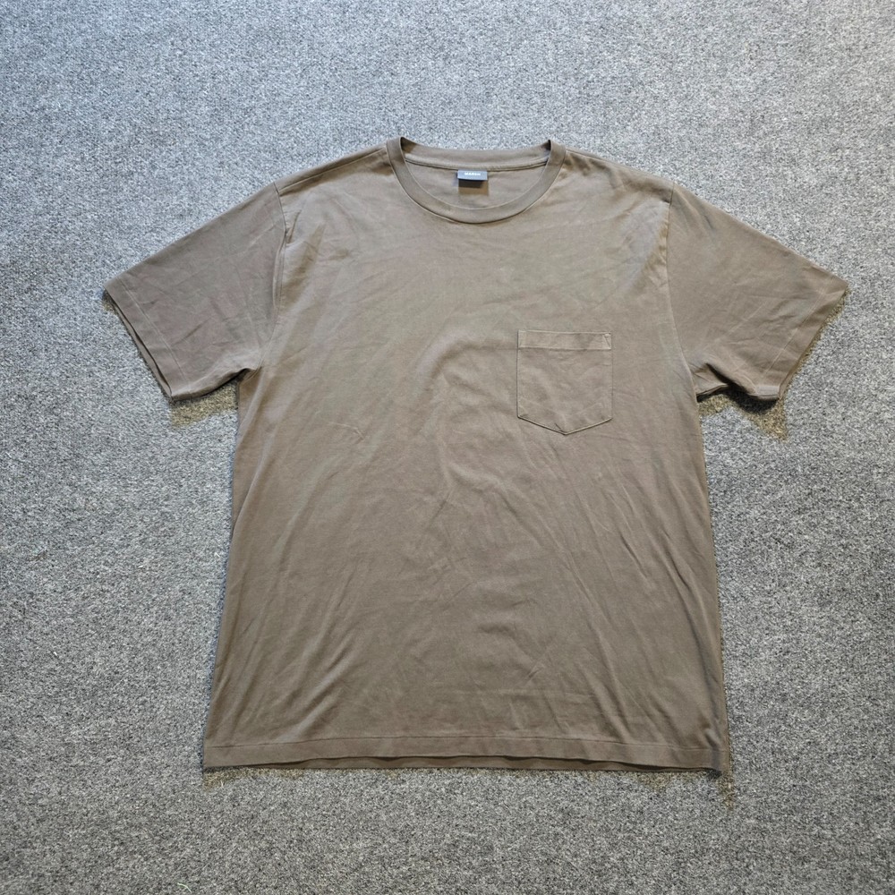 March Shirt Mens Size XL Brown Short Sleeve Crew Neck Classic Lounge Casual