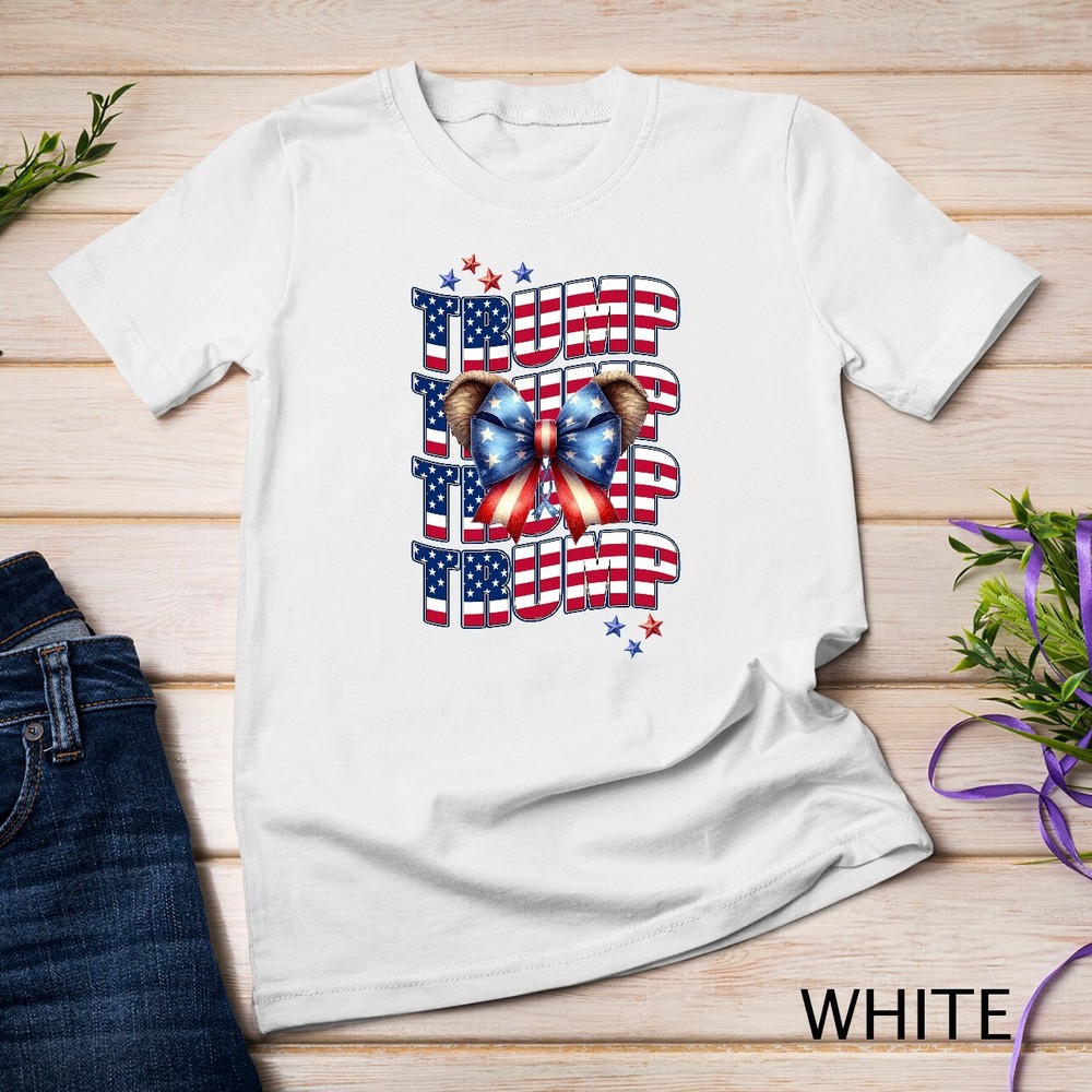 Cute Trump 2025 Bow Tee US President 47 Shirt Trump Lover Unisex T-shirt