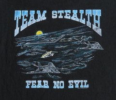 Team Stealth Air Force Vintage T Shirt 1980’s USA Military Tactical Group Bomber