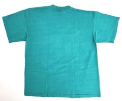 Vtg Levis Shirt Mens Lg Teal Button Your Fly 501 Graphic Tee 90s single stitch