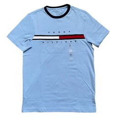 NWT Tommy Hilfiger Men’s Regular Fit Cotton Signature Stripe Logo T-Shirt Tee