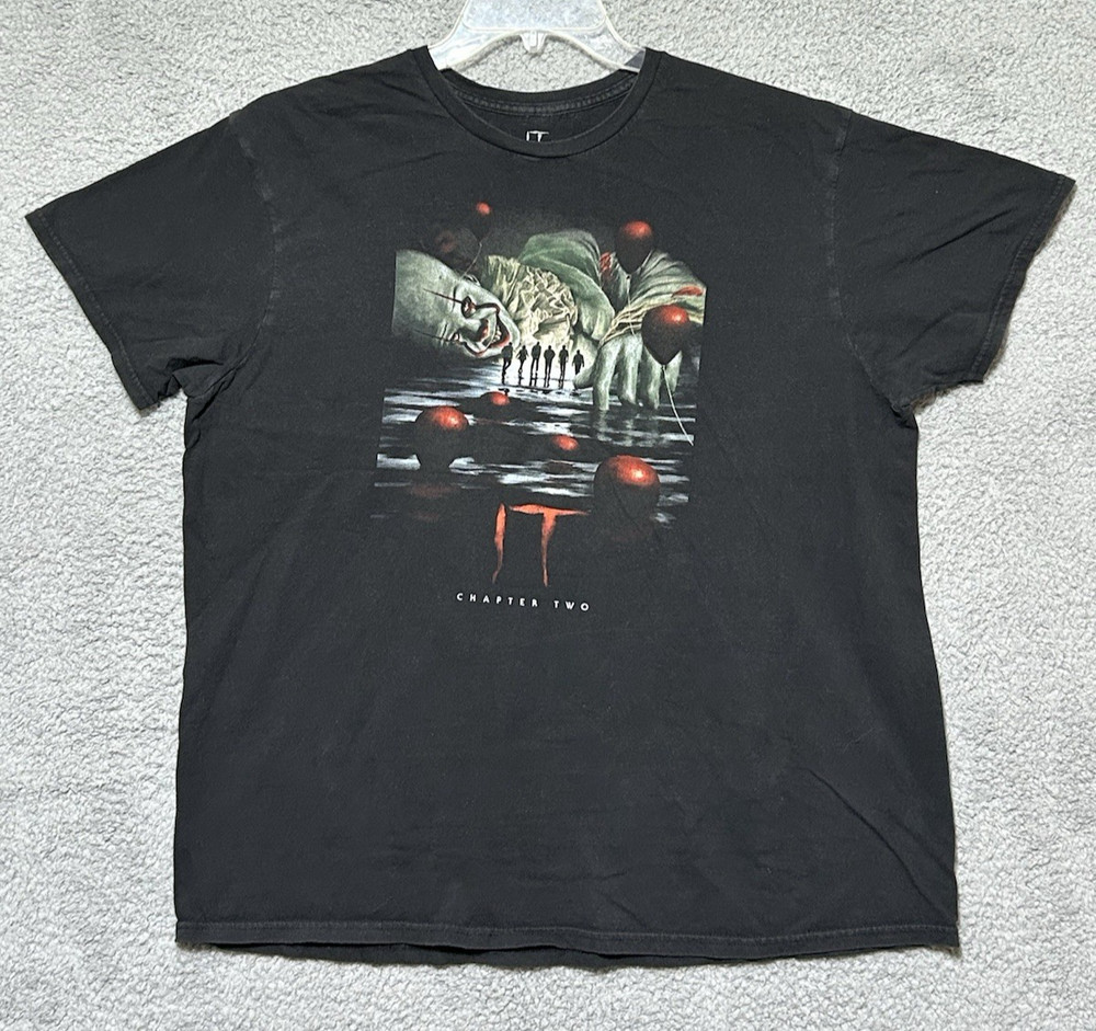 IT Chapter Two Unisex XL Poster Crew Neck Shirt Black Pennywise Stephen King