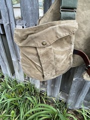 Filson Tincloth Game Bag Size 30 USA Made Vest Strap Leather Belt Closure