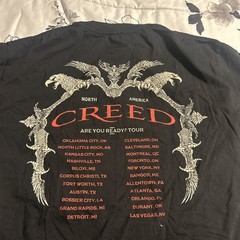 Creed 2024 Tour T Shirt Human Pride Sings a Vengeful Song Sold Out Tee L