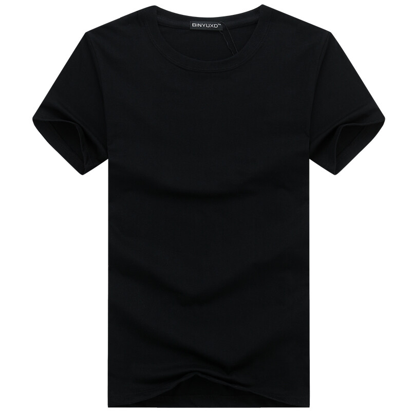 1Pcs 100%Cotton Crew Neck Short Sleeve Solid color T-Shirt 5XL