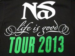 New NAS “Life is Good Tour 2013 Mens Adult Sizes S-M Band Black Concert Shirt