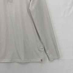Fair Harbor Henley Shirt Mens Small Light Gray Long Sleeve UPF 50 Sun Protection