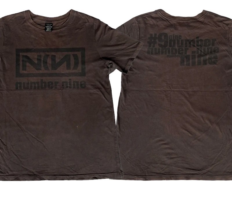 NUMBER (N)INE Japan Nine Inch Nails Logo T-shirt Dark Chocolate tee NH22690