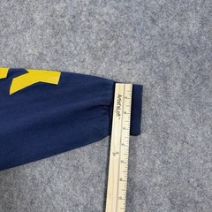 Soffe Vintage Navy Logo Long Sleeve T-Shirt Fits Men’s Size Large Blue Yellow