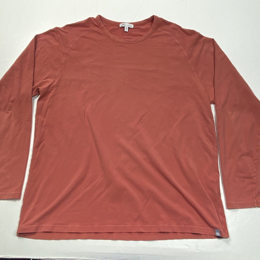 Peter Millar Lava Wash Crewneck Men’s Long Sleeve T-Shirt Size XL Performance