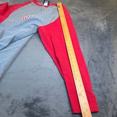 Jansport Wisconsin Badgers Raglan Long Sleeve Shirt Men’s XL Red Gray Vintagee