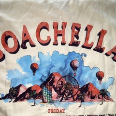 Comfort Colors Men’s White Coachella 2024 Graphic Logo Short Sleeve T-Shirt M
