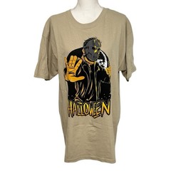 Brooklyn Vertical Tan Michael Myers Halloween Unisex Tshirt NWOT