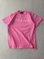 Vintage 2000s Friends NBC Store Pink Embroidered T-shirt TV Promo M