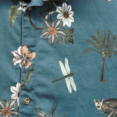 Ted Baker London Men’s Floral Animal Print 100% Cotton Shirt Resort Party Size 6