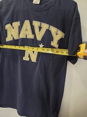 Navy Midshipmen Mascot Tee SMALL Blue Yellow Campus Colors Collegiate Sportswear