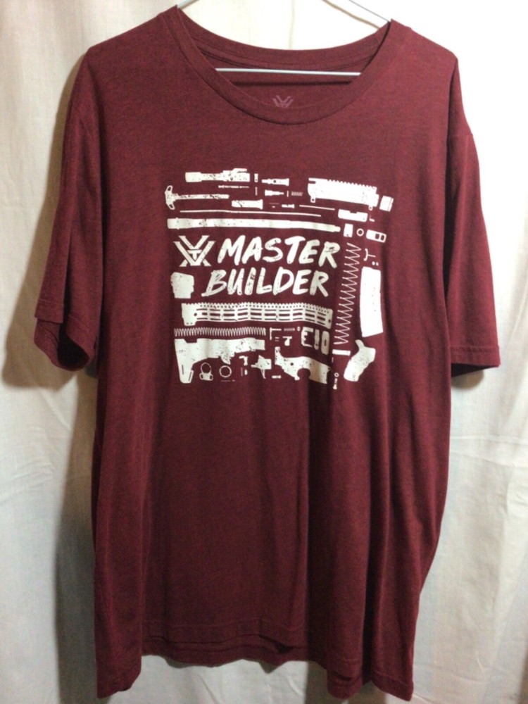 VORTEX Master Builder Burgundy XL T Shirt