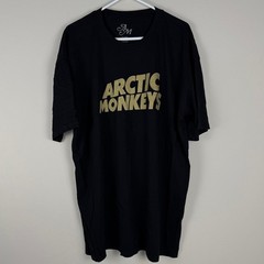 Arctic Monkeys Mens XXL 2XL T-Shirt Black Gold North American Tour 2023 Band Tee
