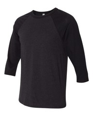 🔥 Bella + Canvas Men Three-quarter Sleeve Blend Baseball T Shirt Up To 2XL 3200