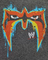 Ultimate Warrior Mask WWE Wrestling T-Shirt Men’s Size Medium Gray EUC!