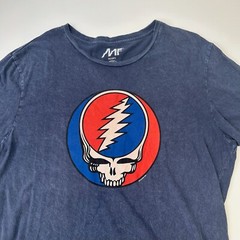 Grateful Dead Shirt Men XXL Classic Head Logo Skull Distress Retro Work Party Go