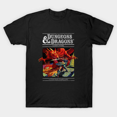 70s Tabletop RPG T-Shirt Vintage Fantasy Dungeon Graphic Tee Retro D20 Dice Art