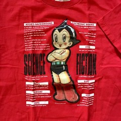 VINTAGE Y2K Mighty Atom Astro Boy Holographic Red T-shirt Size Large