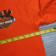 Harley Davidson I RODE THE DRAGON L Smoky Mtn Long Sleeve T Orange Rare 07 US129