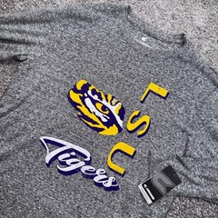 LSU Tigers Colosseum Long Sleeve T-Shirt Mens Heathered Gray Large NEW