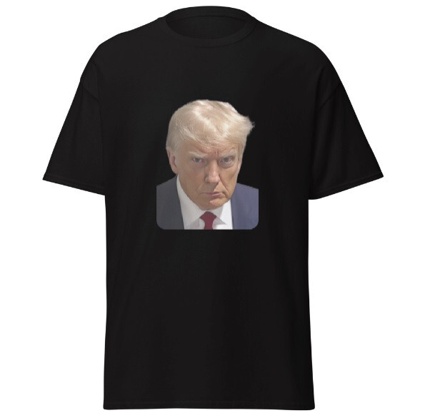 Trump Mugshot Black T Shirt High Resolution 2XL