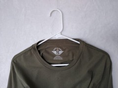Dockers Mens Long Sleeve T Shirt M Olive Green Crew Neck Tee Shirts Cotton Knit