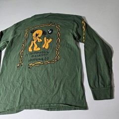 ALab Grime Military Shirt Mens Medium Green Graphic Print Long Sleeve Streetwear