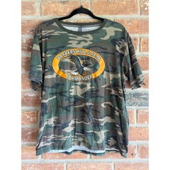 Vintage Barrers Hill S.T.E.M Commander Camo Eagle Graphic T Shirt Medium