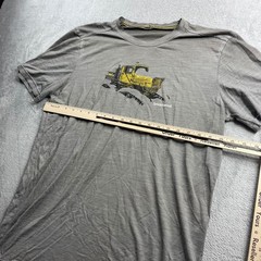 Smartwool Mens Merino Wool Snowcat Graphic T-Shirt Gray Short Sleeve Tee L