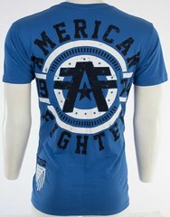 AMERICAN FIGHTER Bradley Eagle Blue Athletic Mens Crewneck T-shirt L-3XL NWT