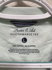 NEW Porter & Ash Men’s Large Mint Green Performance Tee Crew Neck T-Shirt