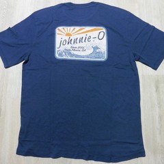 JOHNNIE O Mens M MEDIUM T SHIRT KAHUNA WAVE SHORT SLEEVE NAVY BLUE GOLF TEE