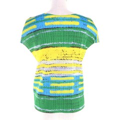 Issey Miyake PLEATS PLEASE PLEATS PLEASE All-over print Polyester T- – DUTY FREE