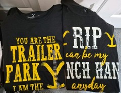 Yellowstone Rip “Trailer Park” Graphic WOMEN’S Crew Neck Cotton Tees Black M