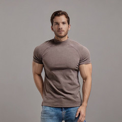 Men’s Muscle Slim Fit T Shirt Streetwear Solid Colors Boy Friend Style Gym High