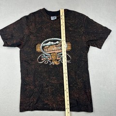 Vintage Lifestyles T Shirt Mens M Black Single Stitch Beefy Western Splatter 90s