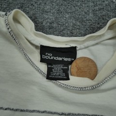 Vintage No Boundaries Tank Top Mens XL White Guitar Art Distressed Y2K