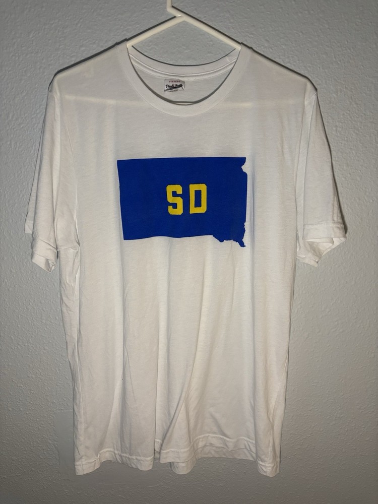 Charlie Hustle South Dakota State Graphic Tee Shirt Mens XL White Tri-Blend Soft