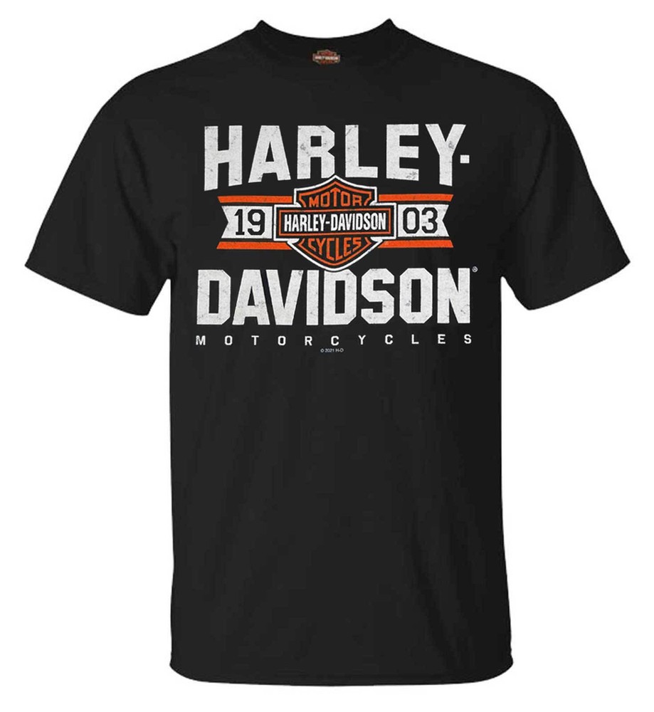 Harley-Davidson Men’s Varsity B&S Short Sleeve Crew-Neck T-Shirt – Black
