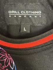 Drill Clothing Company Shirt Mens Large Black Dios De Los Muerto Skull Skater
